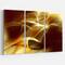 Designart - Light Yellow Abstract Fractal Design - Large Abstract Canvas Art